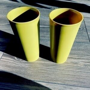 Vintage Tupperware Tumbler Drinking Cups Set of 2 #1348-21 and #1348-13 | 16 Oz.